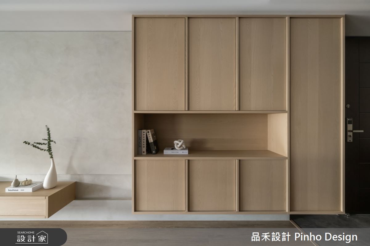 38坪新成屋(5年以下)＿侘寂風玄關案例圖片＿品禾設計＿品禾設計36_38坪侘寂風之2