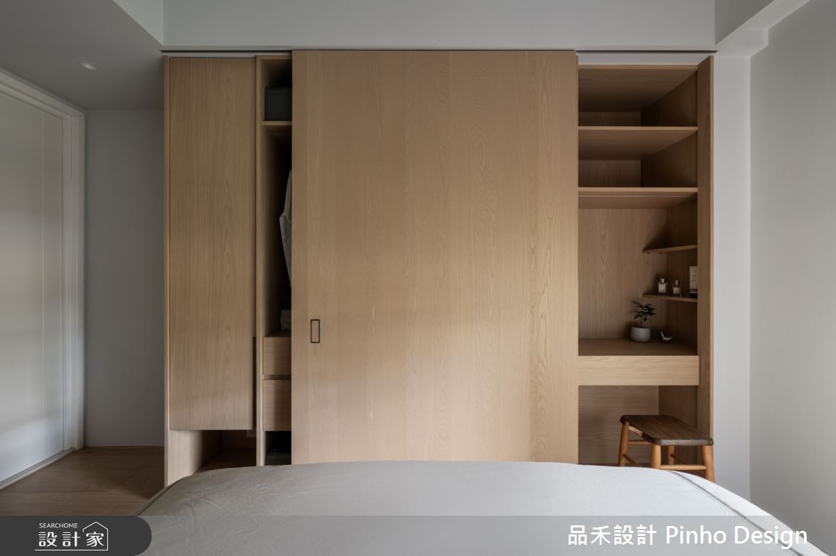 38坪新成屋(5年以下)＿侘寂風臥室案例圖片＿品禾設計＿品禾設計36_38坪侘寂風之16