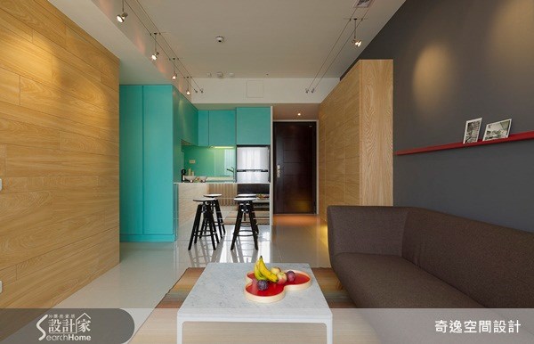 16坪新成屋(5年以下)＿普普風客廳廚房案例圖片＿奇逸空間設計＿奇逸_01之3