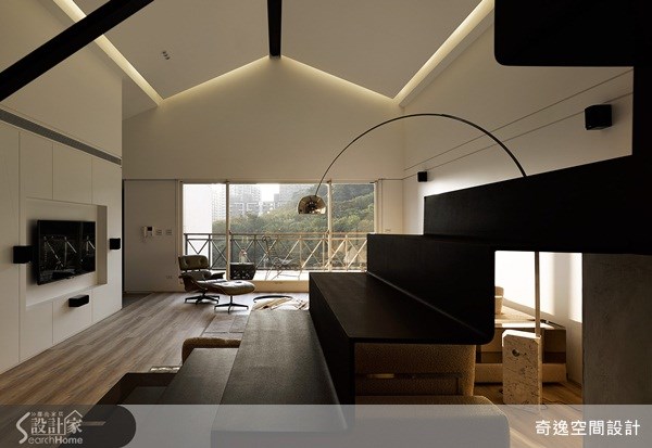 63坪中古屋(5~15年)＿現代風客廳樓梯案例圖片＿奇逸空間設計＿奇逸_15之24