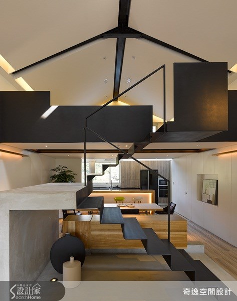 63坪中古屋(5~15年)＿現代風吧檯樓梯案例圖片＿奇逸空間設計＿奇逸_15之32