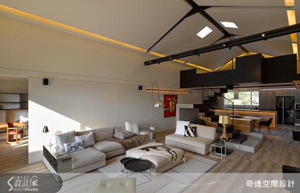 63坪中古屋(5~15年)＿現代風客廳廚房吧檯案例圖片＿奇逸空間設計＿奇逸_15之19