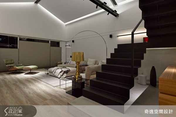 63坪中古屋(5~15年)＿現代風客廳樓梯案例圖片＿奇逸空間設計＿奇逸_15之20