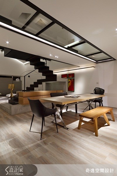 63坪中古屋(5~15年)＿現代風餐廳樓梯案例圖片＿奇逸空間設計＿奇逸_15之9
