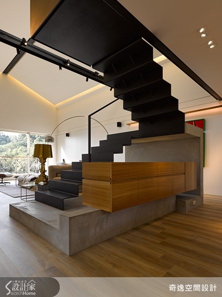 63坪中古屋(5~15年)＿現代風樓梯案例圖片＿奇逸空間設計＿奇逸_15之23