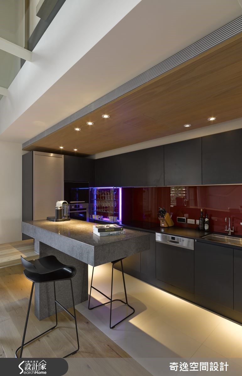 40坪新成屋(5年以下)＿現代風廚房吧檯案例圖片＿奇逸空間設計＿奇逸_17之7