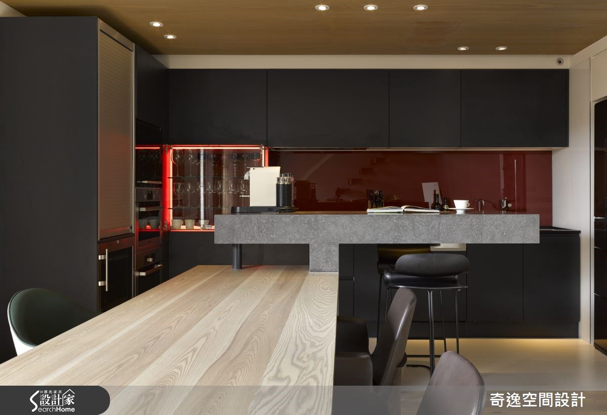 40坪新成屋(5年以下)＿現代風餐廳廚房吧檯案例圖片＿奇逸空間設計＿奇逸_17之8