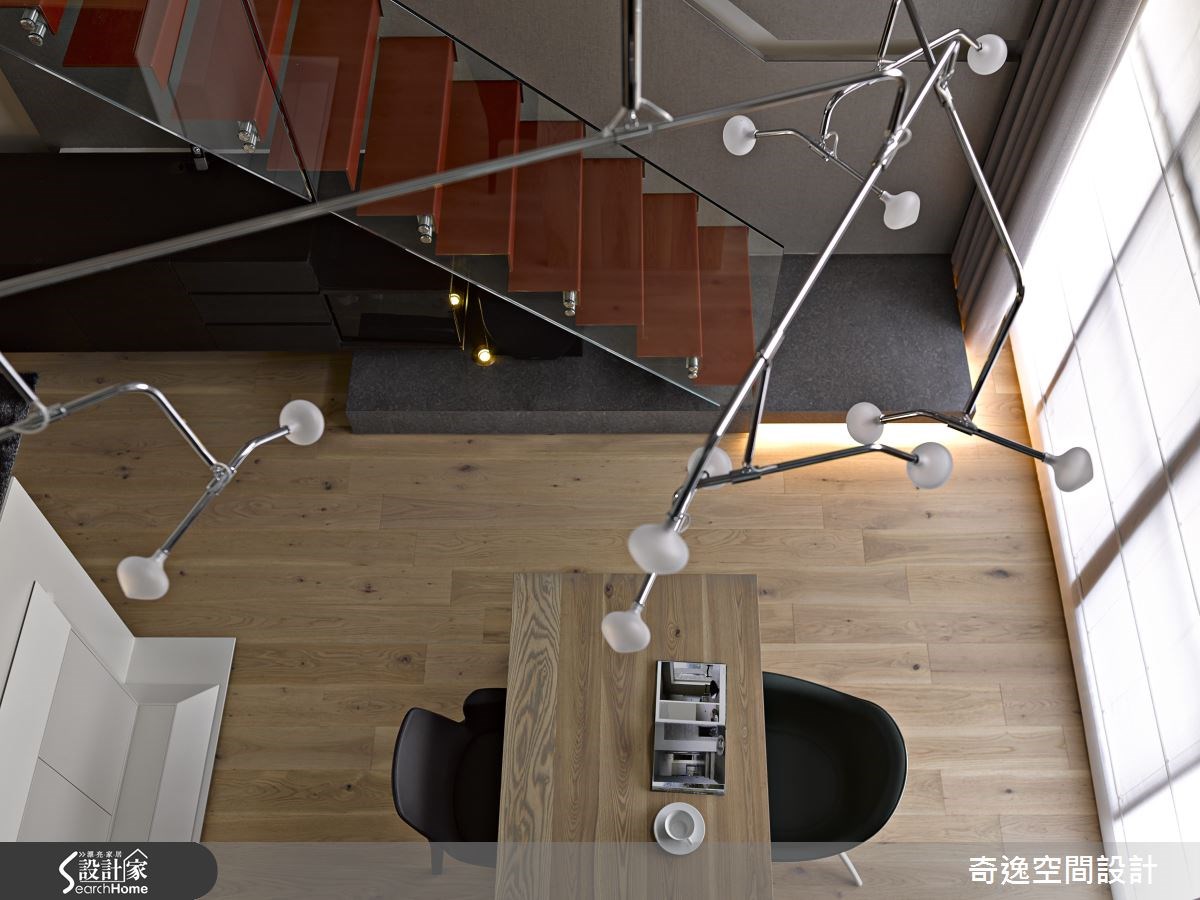 40坪新成屋(5年以下)＿現代風樓梯案例圖片＿奇逸空間設計＿奇逸_17之12