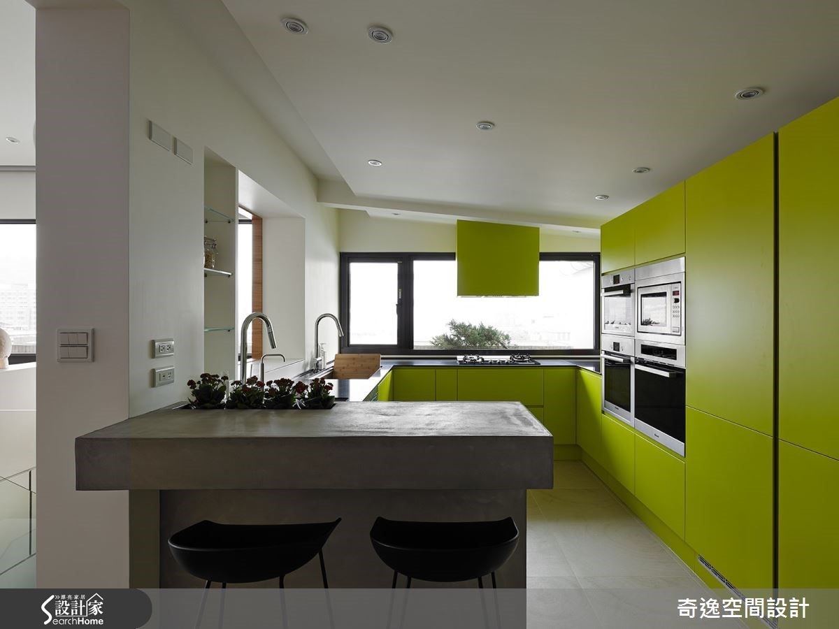 72坪老屋(16~30年)＿現代風廚房吧檯案例圖片＿奇逸空間設計＿奇逸_19之13