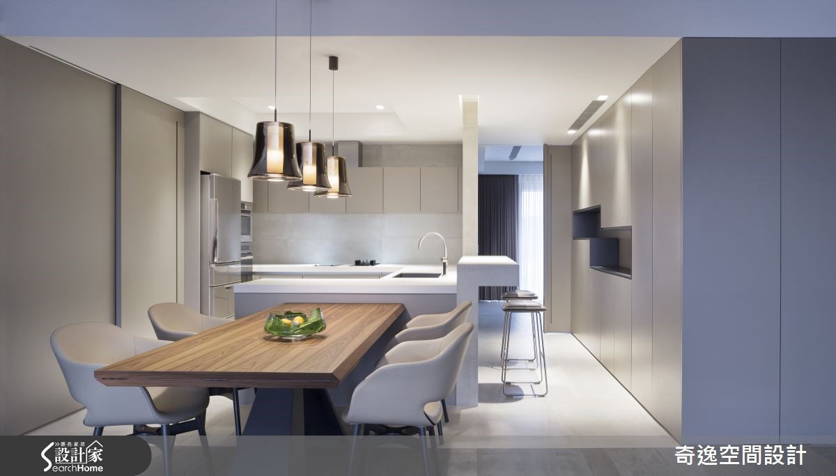 40坪新成屋(5年以下)＿現代風餐廳廚房吧檯案例圖片＿奇逸空間設計＿奇逸_20之10