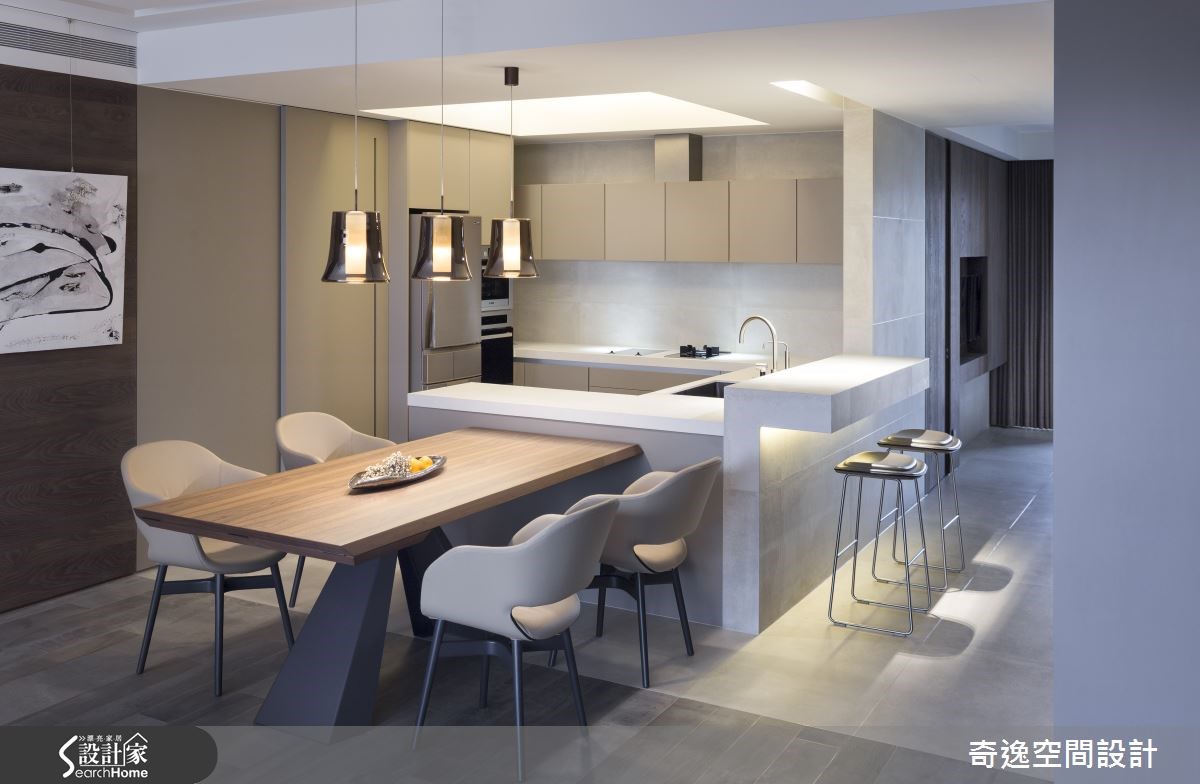 40坪新成屋(5年以下)＿現代風餐廳廚房吧檯案例圖片＿奇逸空間設計＿奇逸_20之11