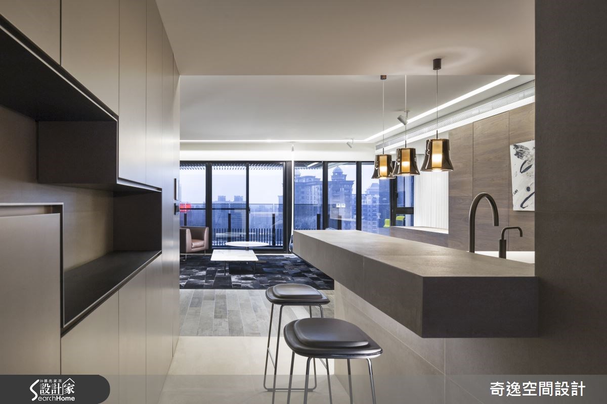 40坪新成屋(5年以下)＿現代風客廳吧檯案例圖片＿奇逸空間設計＿奇逸_20之12