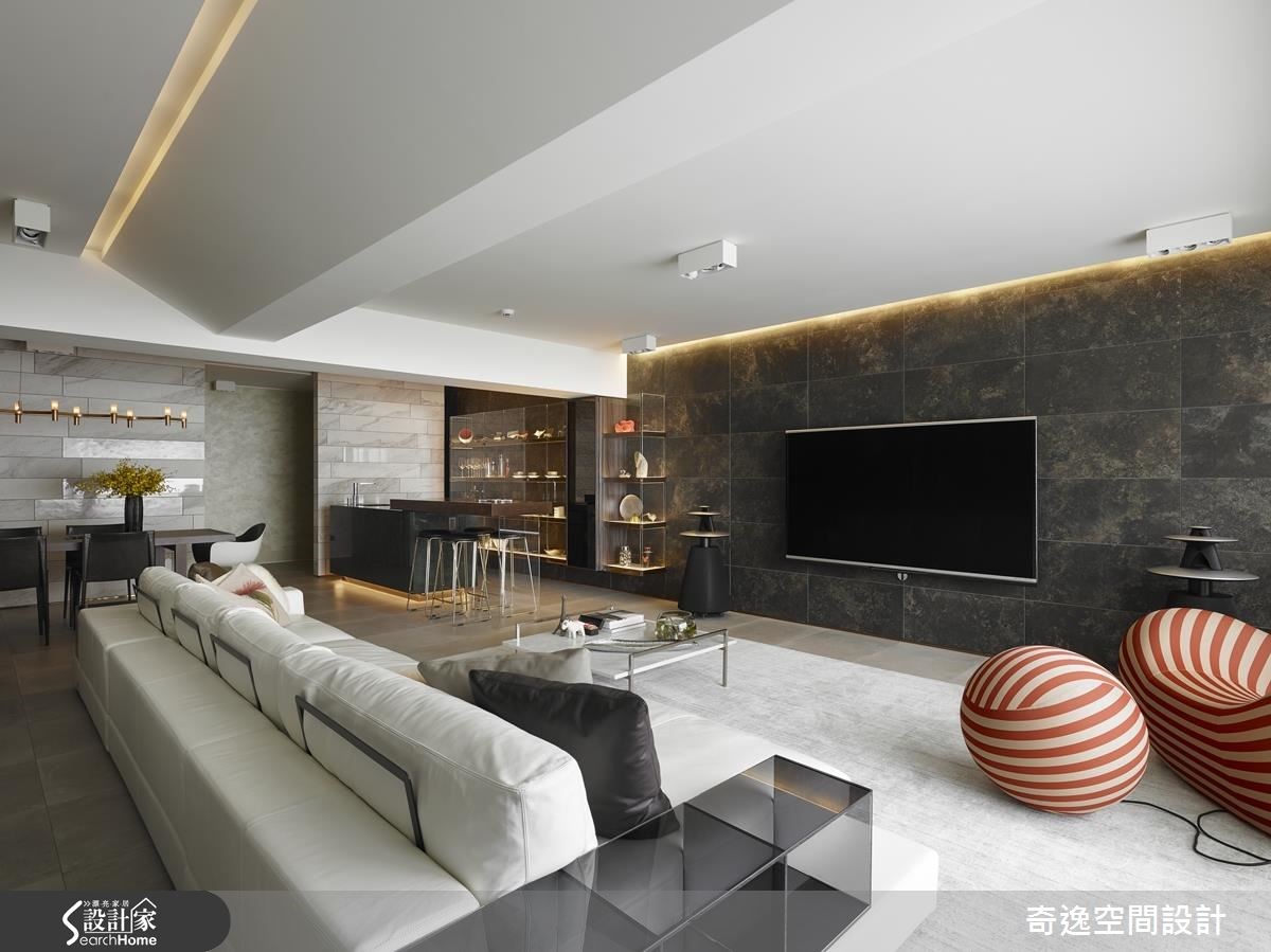 44坪老屋(16~30年)＿現代風客廳吧檯案例圖片＿奇逸空間設計＿奇逸_22之6