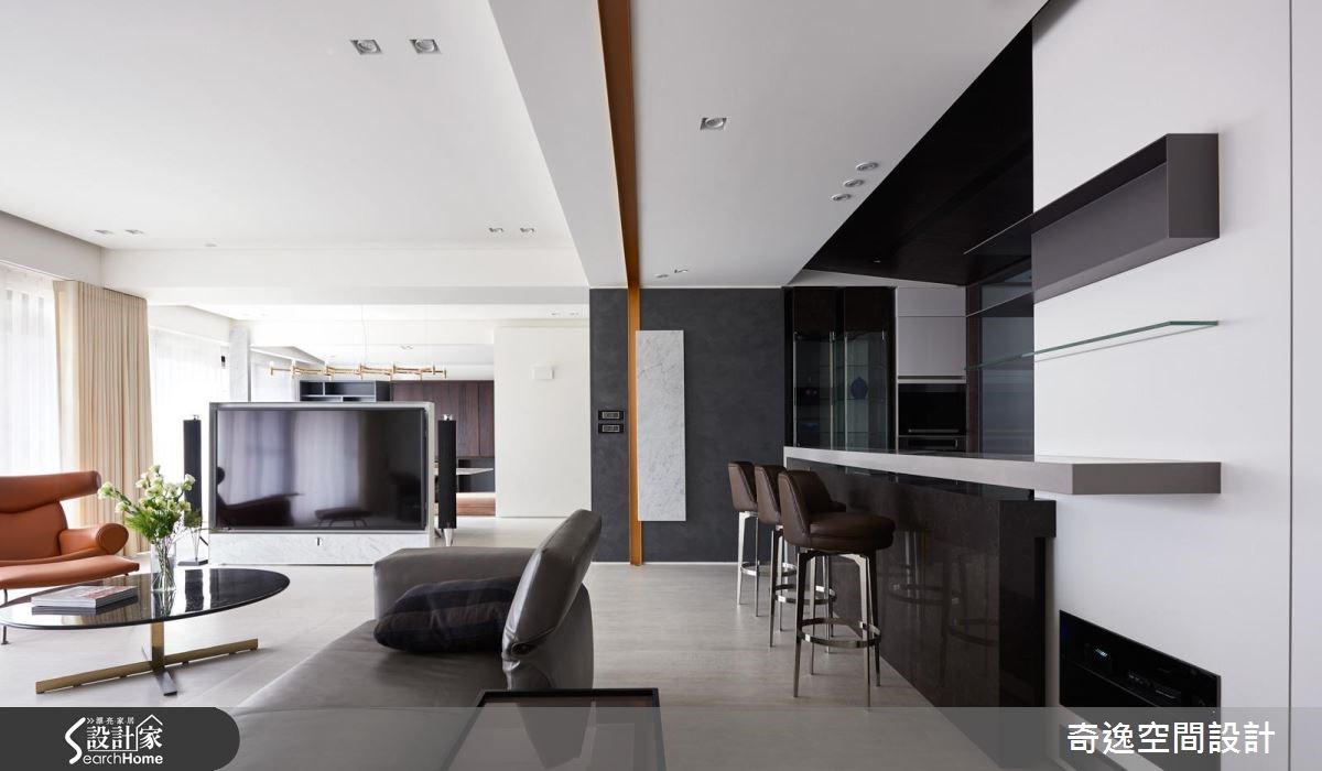 60坪新成屋(5年以下)＿現代風客廳吧檯案例圖片＿奇逸空間設計＿奇逸_23之7