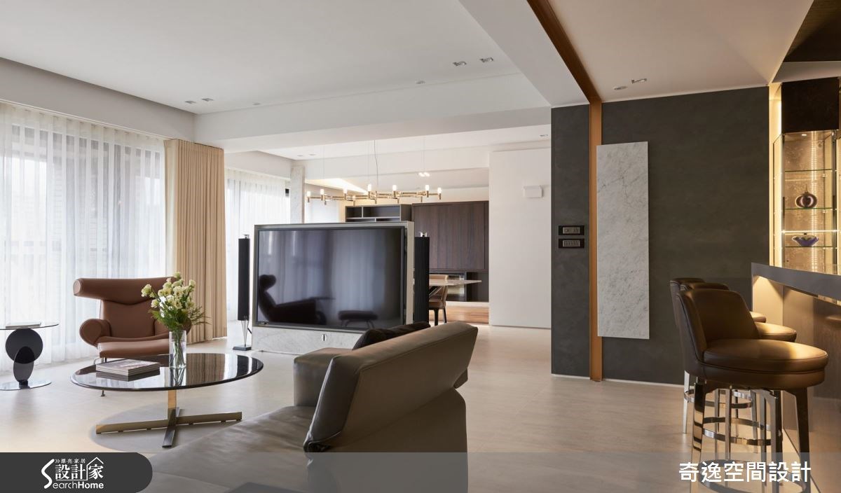 60坪新成屋(5年以下)＿現代風客廳吧檯案例圖片＿奇逸空間設計＿奇逸_23之8
