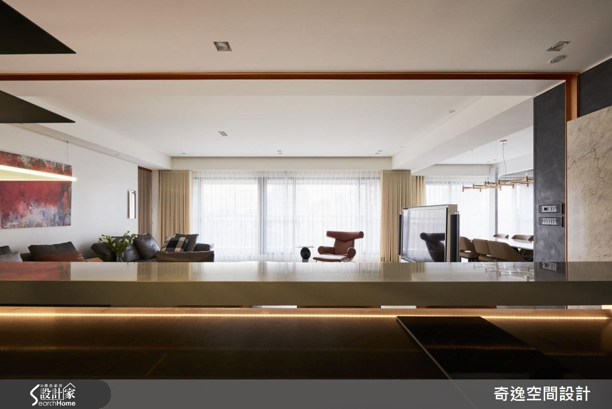 60坪新成屋(5年以下)＿現代風客廳吧檯案例圖片＿奇逸空間設計＿奇逸_23之10