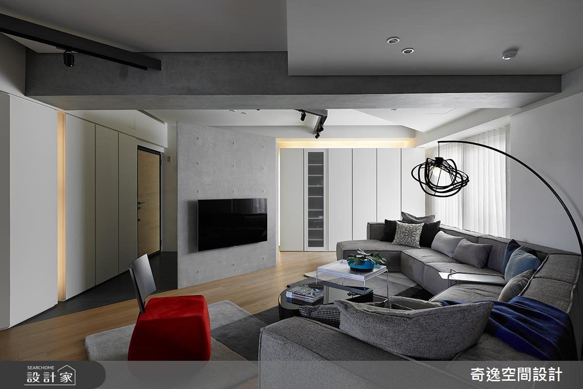 40坪中古屋(5~15年)＿簡約風客廳案例圖片＿奇逸空間設計＿奇逸_27之7