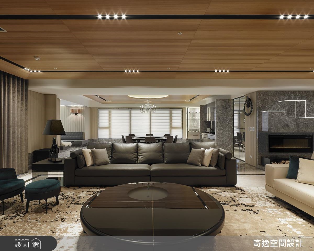 130坪新成屋(5年以下)＿奢華風客廳案例圖片＿奇逸空間設計＿奇逸_31之14