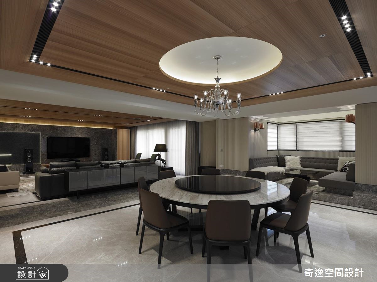 130坪新成屋(5年以下)＿奢華風餐廳臥榻案例圖片＿奇逸空間設計＿奇逸_31之16