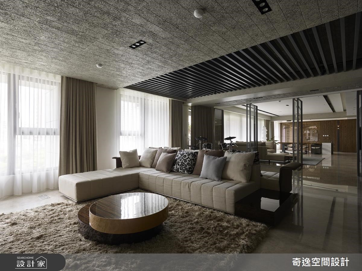 95坪新成屋(5年以下)＿新中式風客廳案例圖片＿奇逸空間設計＿奇逸_32之12