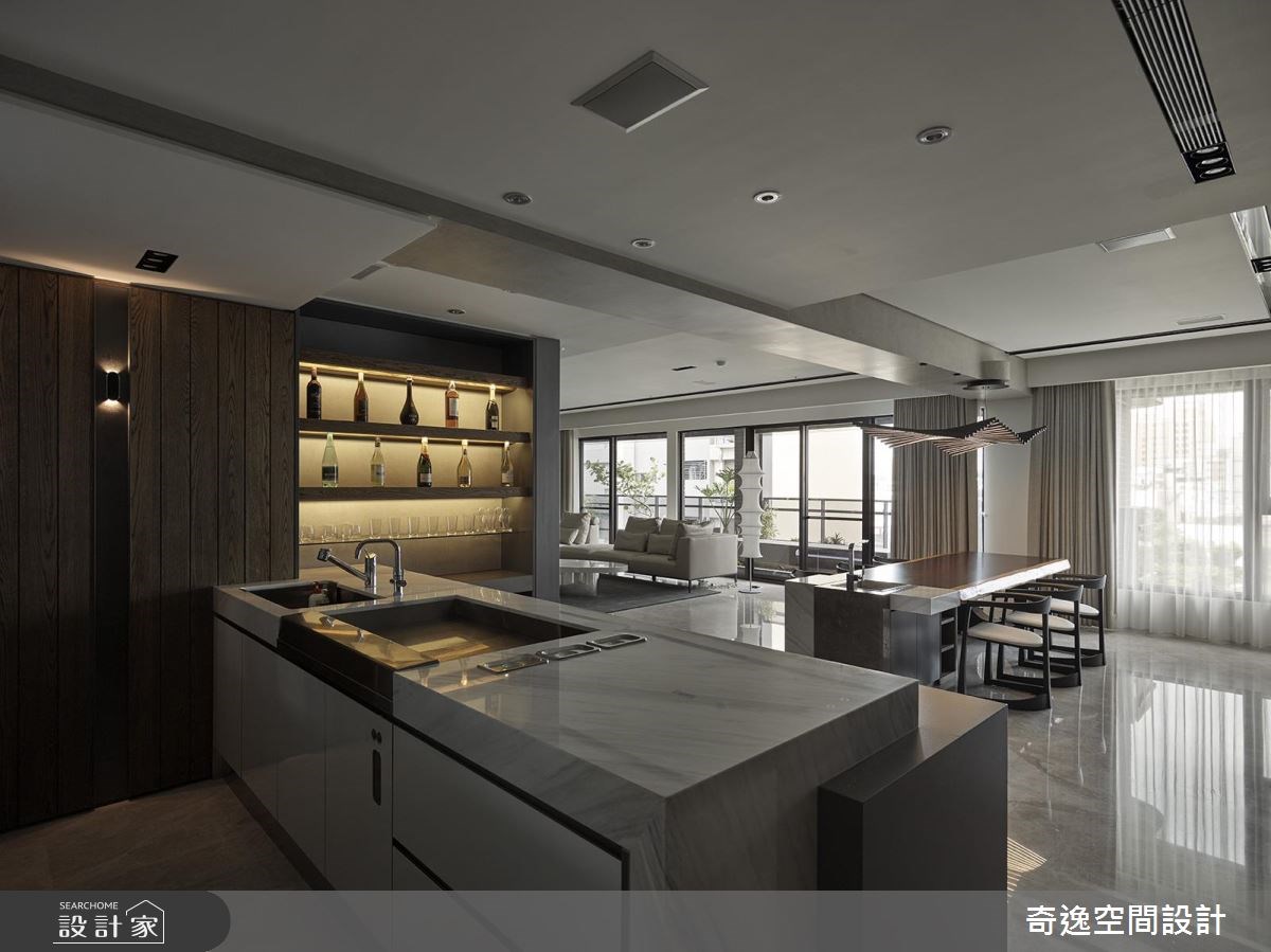 95坪新成屋(5年以下)＿新中式風吧檯案例圖片＿奇逸空間設計＿奇逸_32之14