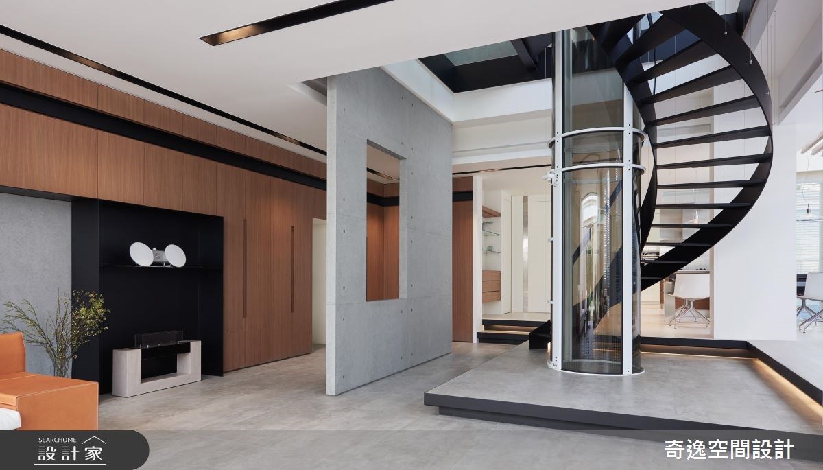 65坪中古屋(5~15年)＿簡約風客廳樓梯案例圖片＿奇逸空間設計＿奇逸_34之10