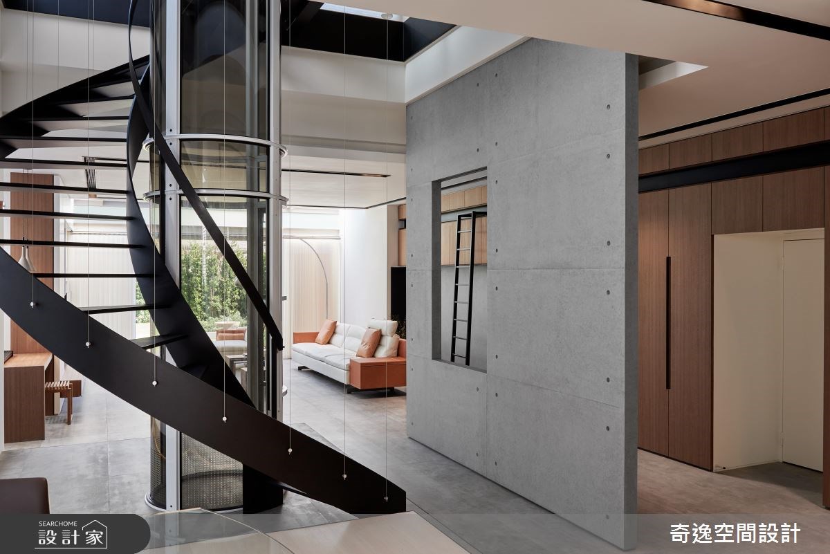65坪中古屋(5~15年)＿簡約風客廳樓梯案例圖片＿奇逸空間設計＿奇逸_34之11