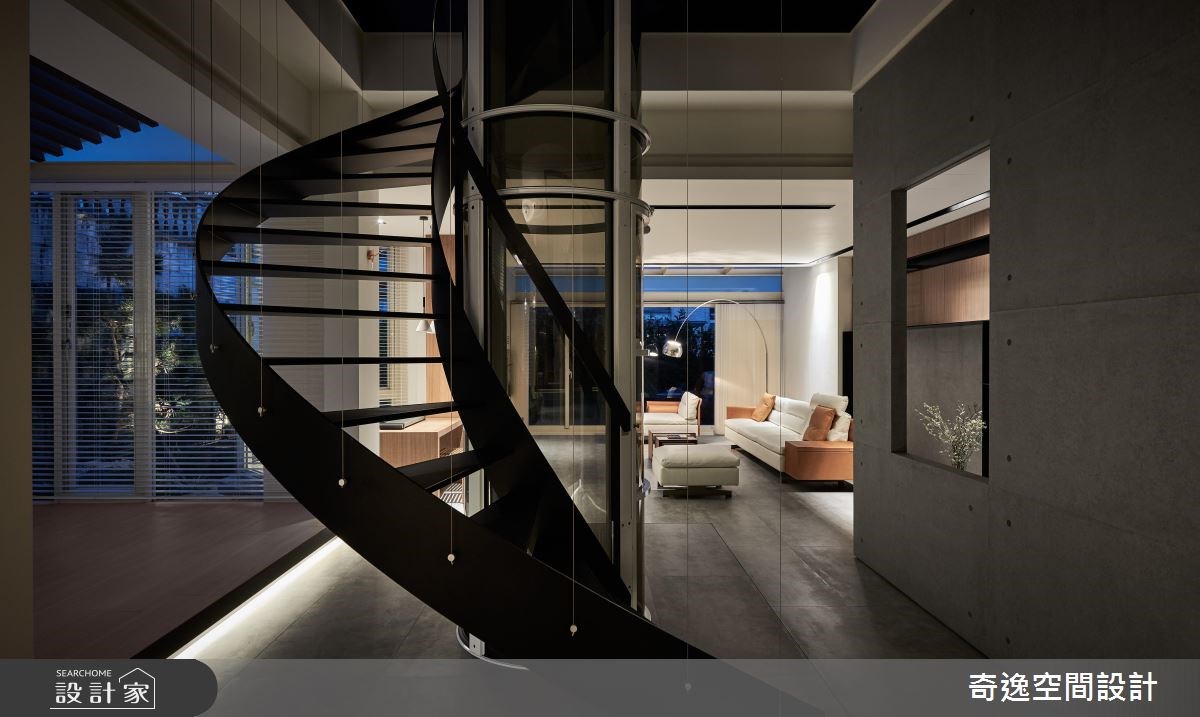 65坪中古屋(5~15年)＿簡約風客廳樓梯案例圖片＿奇逸空間設計＿奇逸_34之31