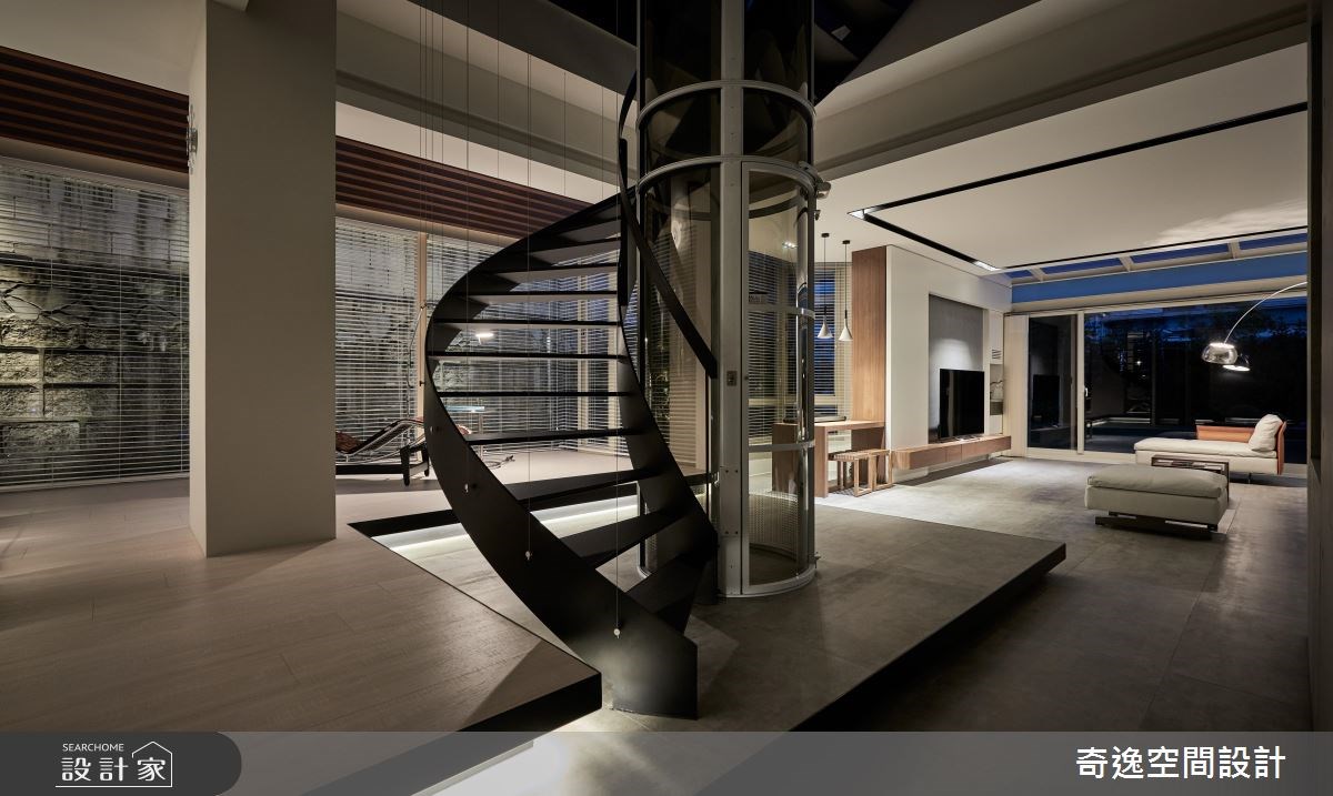 65坪中古屋(5~15年)＿簡約風客廳樓梯案例圖片＿奇逸空間設計＿奇逸_34之32