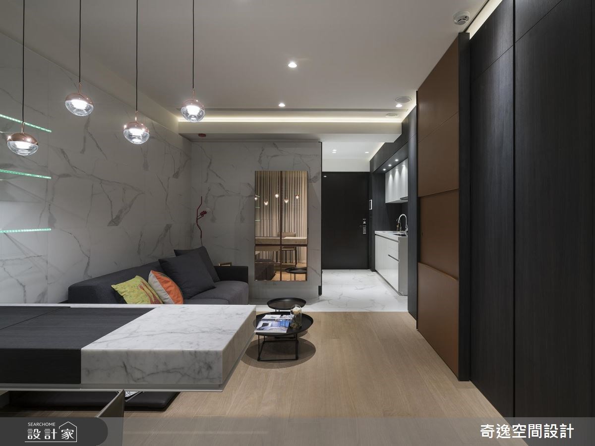 9坪新成屋(5年以下)＿簡約風客廳案例圖片＿奇逸空間設計＿奇逸_35之4