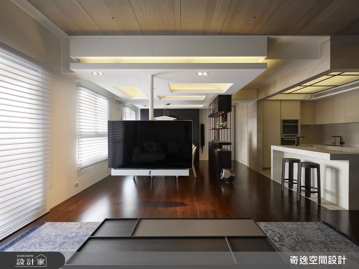 37坪新成屋(5年以下)＿新中式風客廳吧檯案例圖片＿奇逸空間設計＿奇逸_36之7
