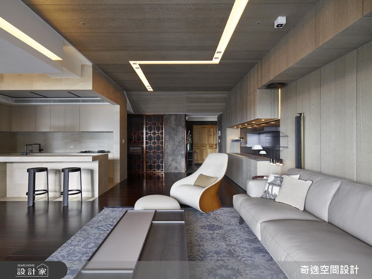 37坪新成屋(5年以下)＿新中式風客廳吧檯案例圖片＿奇逸空間設計＿奇逸_36之9