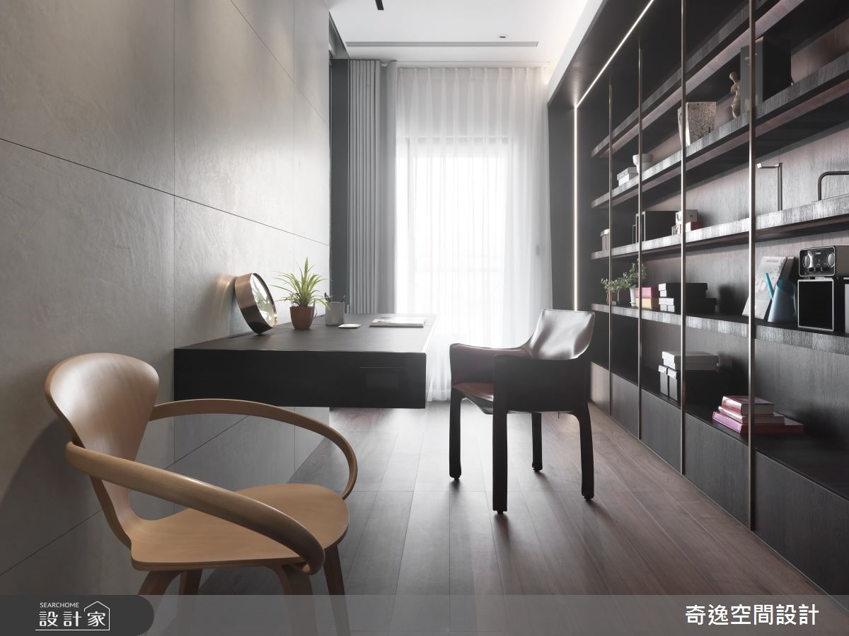 80坪新成屋(5年以下)＿現代風書房案例圖片＿奇逸空間設計＿奇逸_44之14