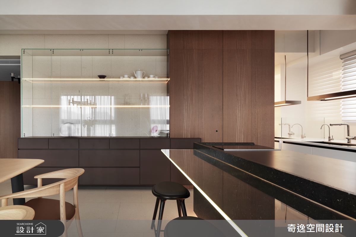 60坪新成屋(5年以下)＿現代風廚房中島案例圖片＿奇逸空間設計＿奇逸_47之14