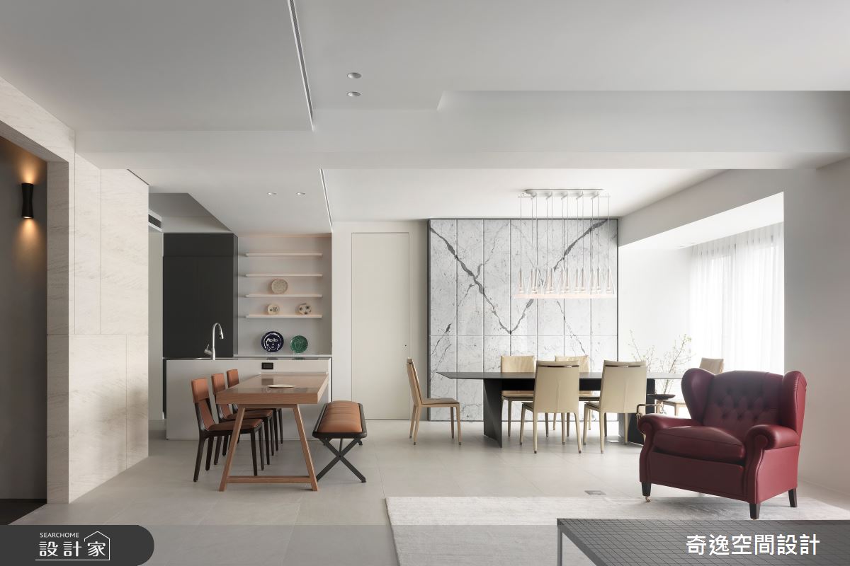 60坪新成屋(5年以下)＿現代風餐廳中島案例圖片＿奇逸空間設計＿奇逸_45之5