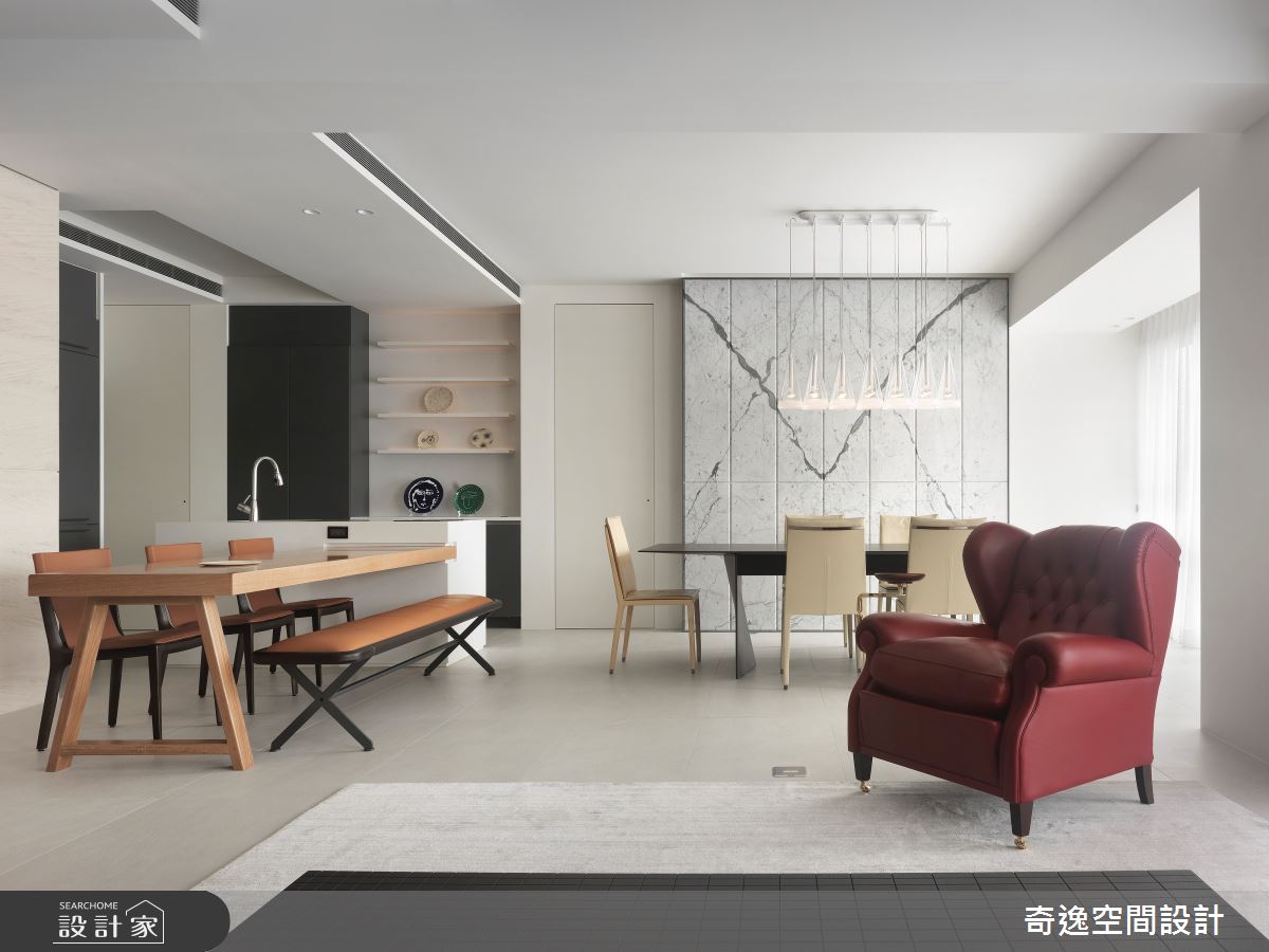 60坪新成屋(5年以下)＿現代風餐廳中島案例圖片＿奇逸空間設計＿奇逸_45之6