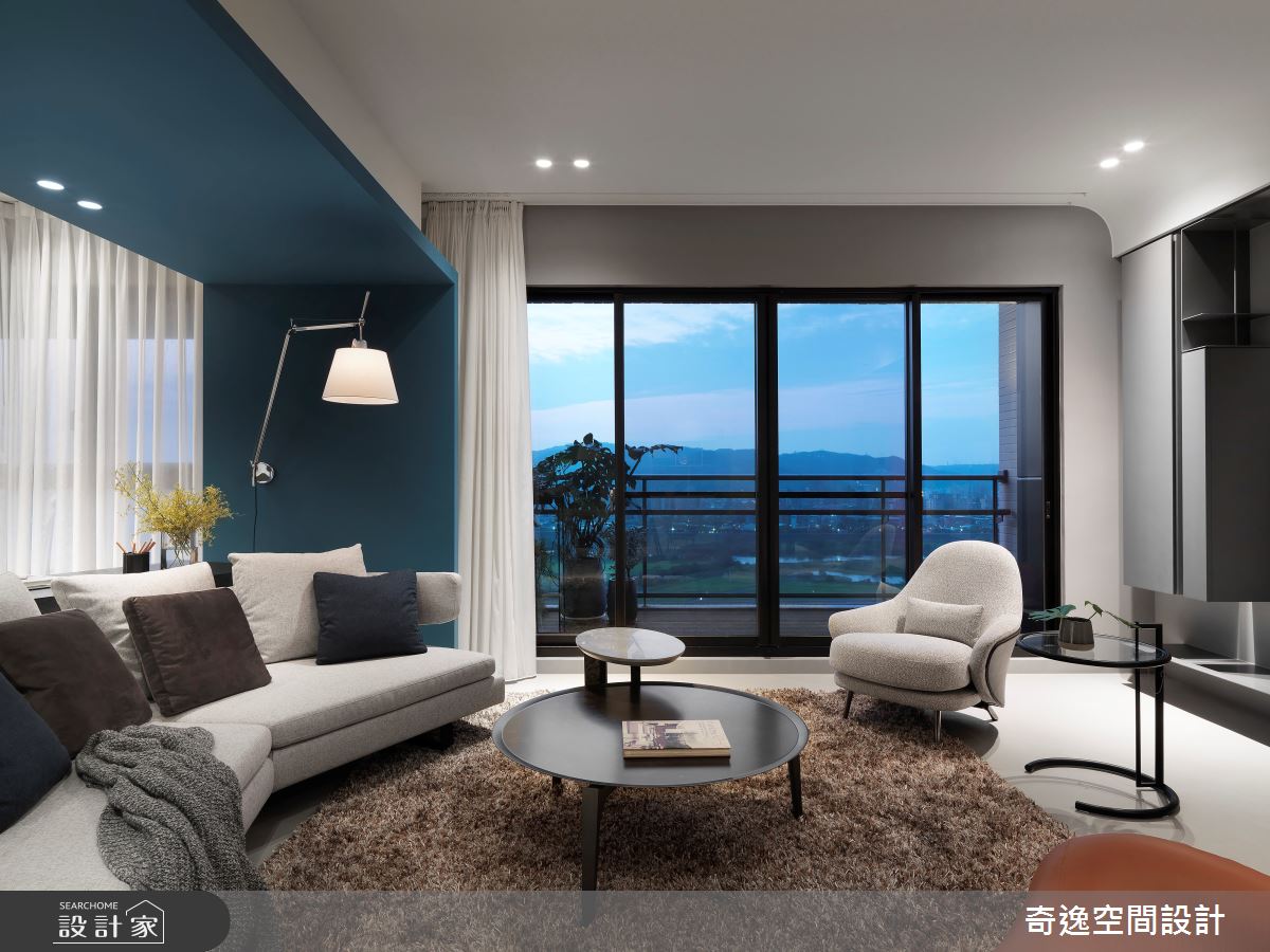 39坪新成屋(5年以下)＿現代風客廳案例圖片＿奇逸空間設計＿奇逸_46之7