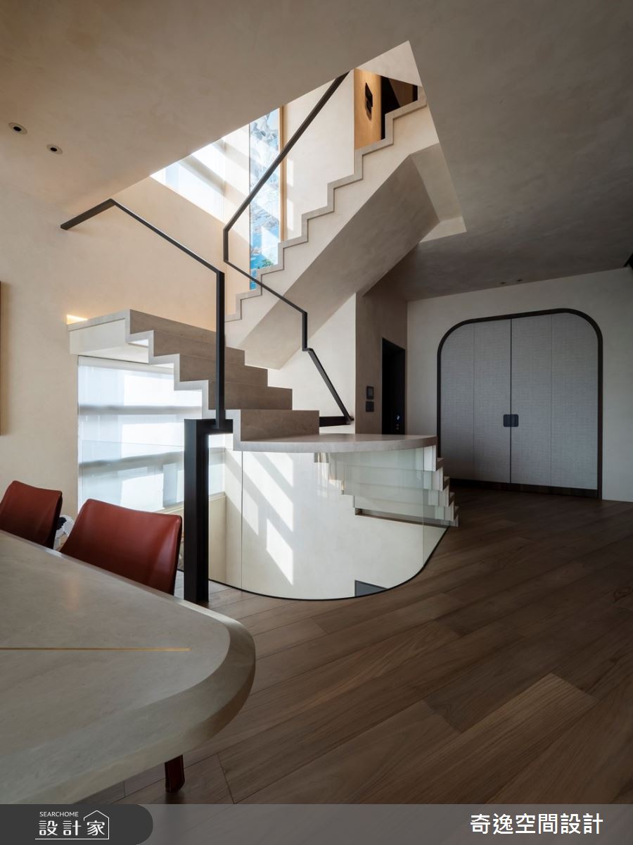 145坪新成屋(5年以下)＿現代風樓梯案例圖片＿奇逸空間設計＿奇逸_50之19
