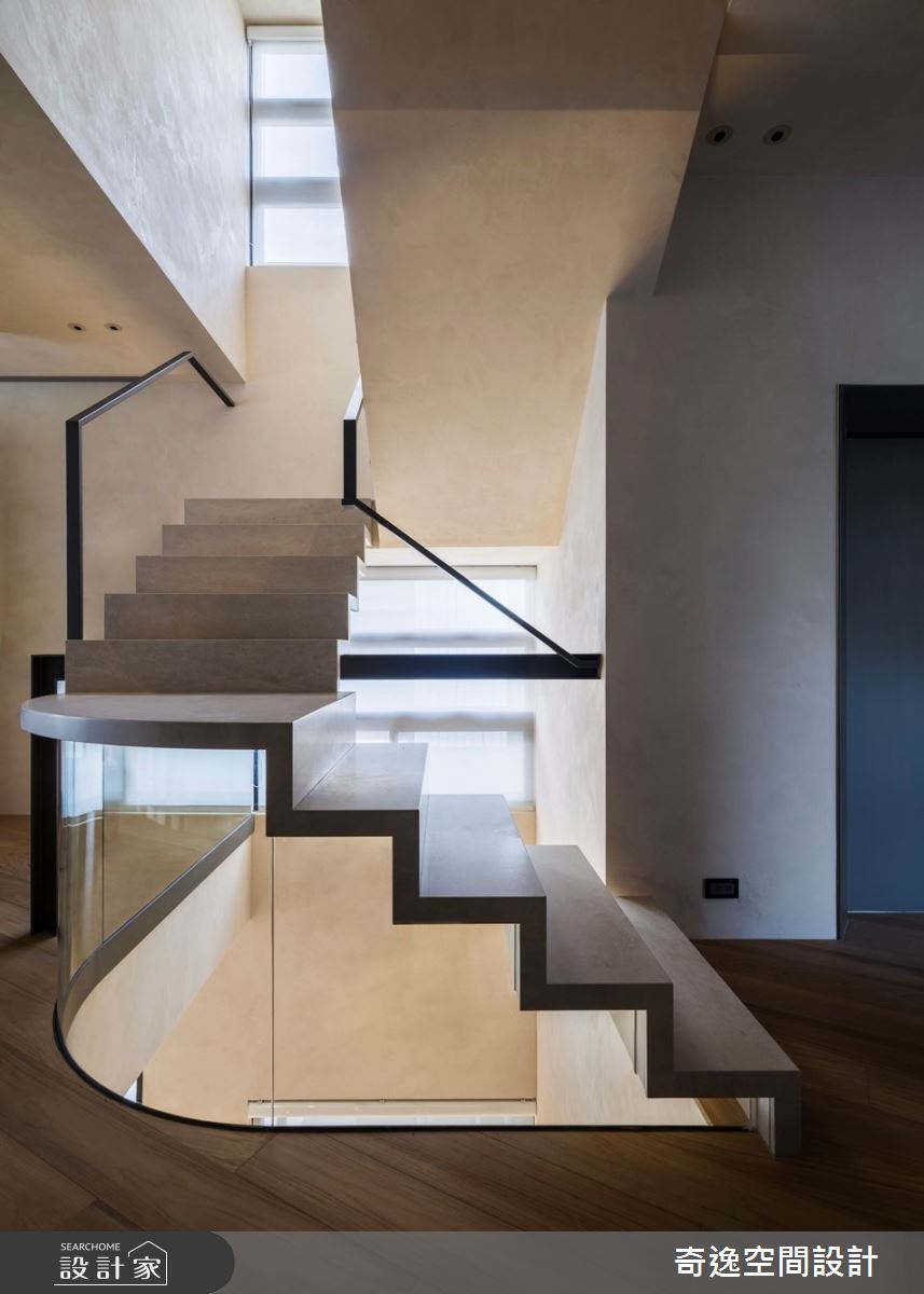 145坪新成屋(5年以下)＿現代風樓梯案例圖片＿奇逸空間設計＿奇逸_50之33