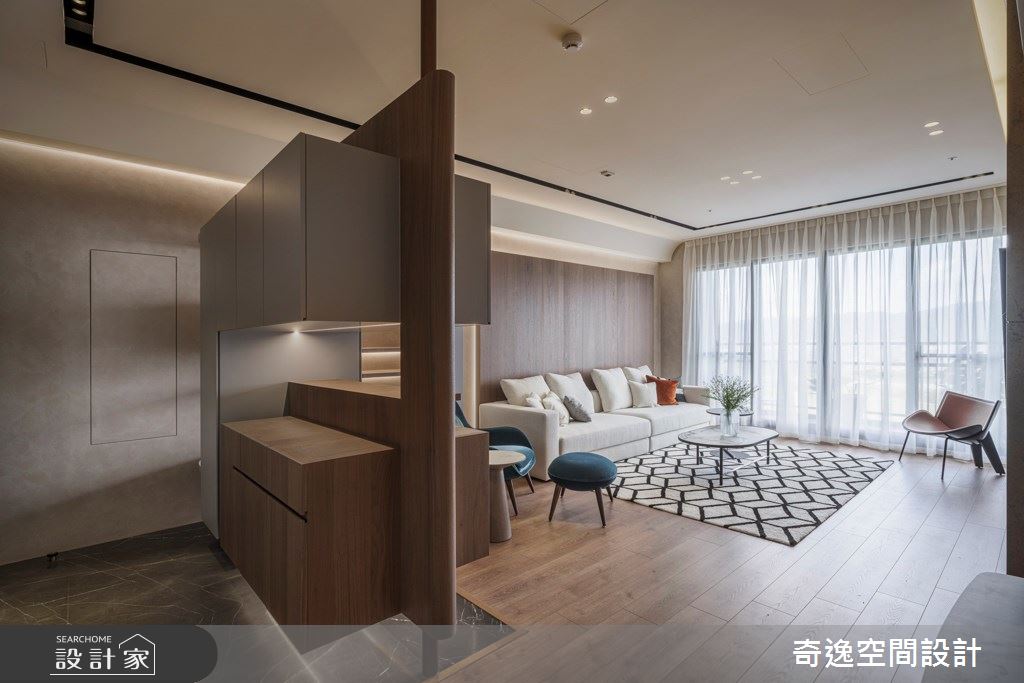40坪新成屋(5年以下)＿現代風玄關客廳案例圖片＿奇逸空間設計＿奇逸_53之5