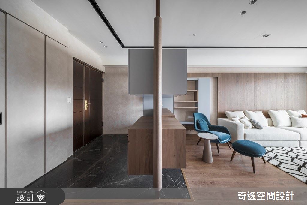 40坪新成屋(5年以下)＿現代風玄關客廳案例圖片＿奇逸空間設計＿奇逸_53之2
