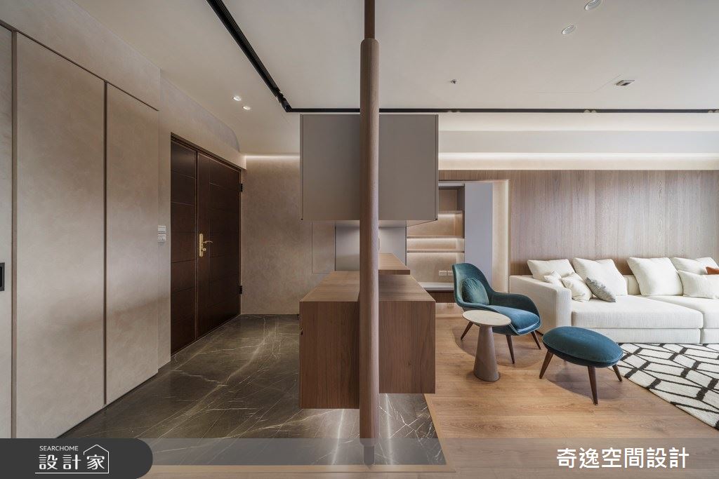40坪新成屋(5年以下)＿現代風玄關客廳案例圖片＿奇逸空間設計＿奇逸_53之4