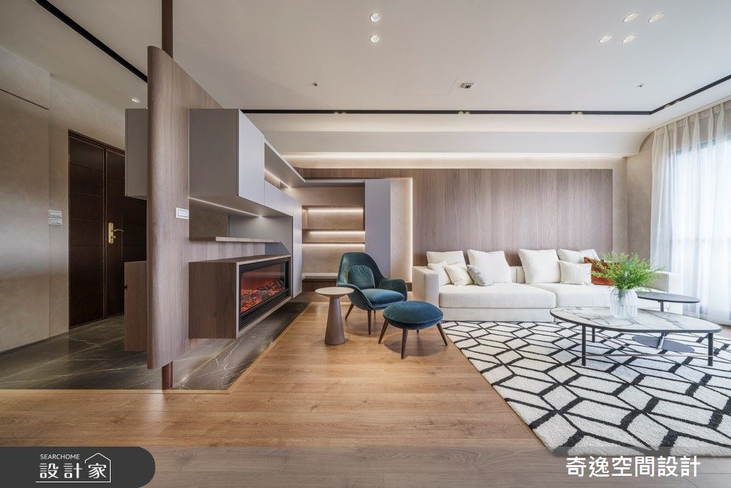 40坪新成屋(5年以下)＿現代風玄關客廳案例圖片＿奇逸空間設計＿奇逸_53之6