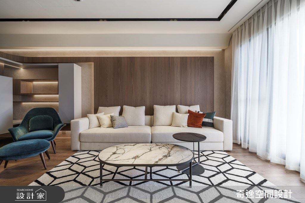 40坪新成屋(5年以下)＿現代風客廳案例圖片＿奇逸空間設計＿奇逸_53之7
