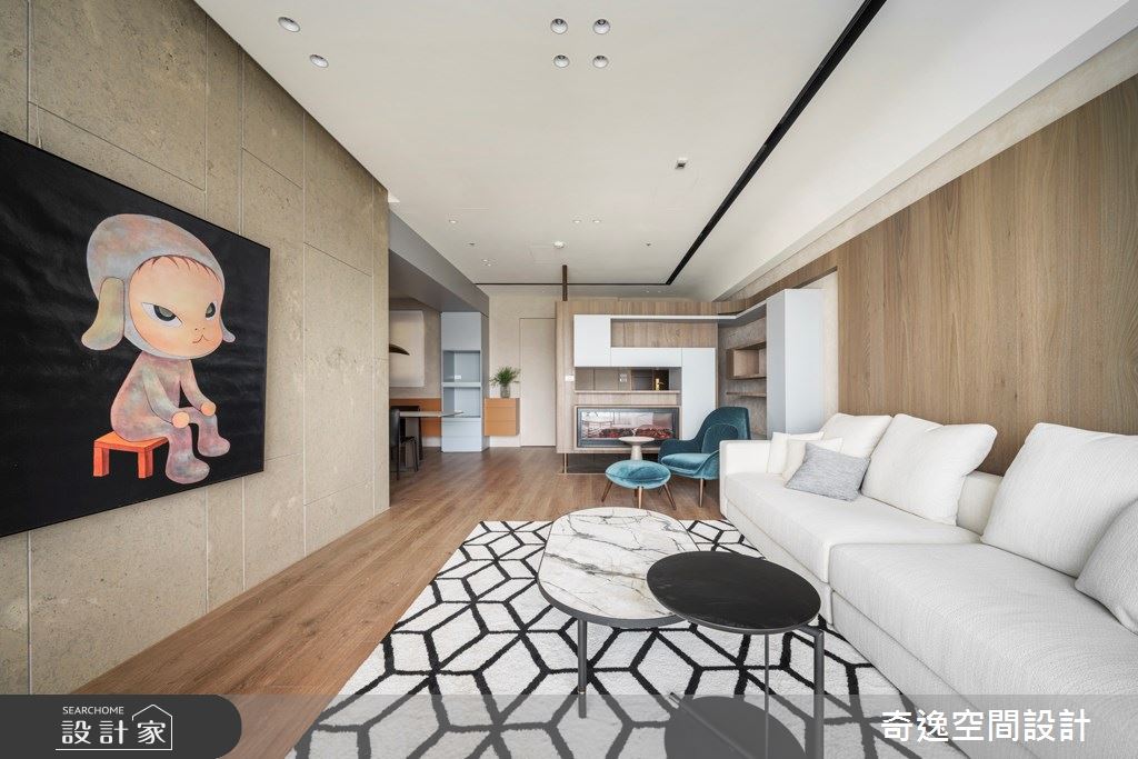 40坪新成屋(5年以下)＿現代風客廳案例圖片＿奇逸空間設計＿奇逸_53之9