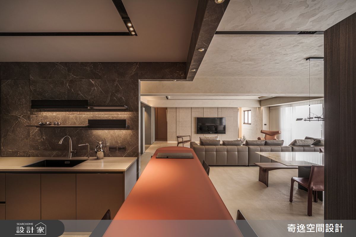 中古屋(5~15年)＿現代風廚房中島案例圖片＿奇逸空間設計＿奇逸_54之11