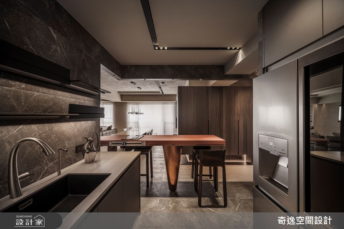 中古屋(5~15年)＿現代風廚房中島案例圖片＿奇逸空間設計＿奇逸_54之12