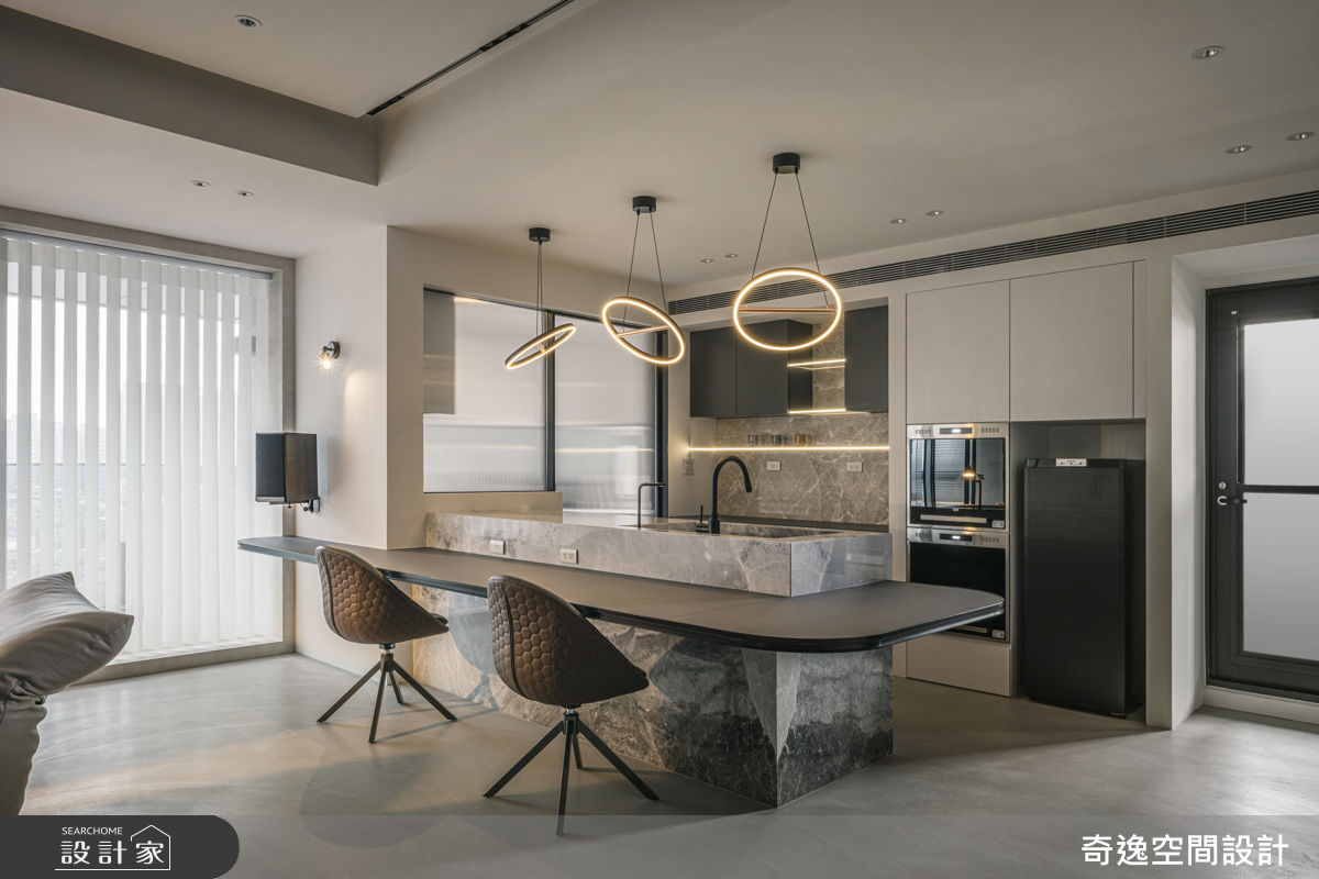 毛胚屋＿現代風餐廳廚房中島案例圖片＿奇逸空間設計＿奇逸_60之10