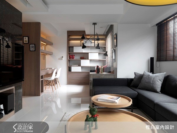 老屋(16~30年)＿北歐風客廳案例圖片＿橙白室內裝修設計工程有限公司＿橙白_01之4