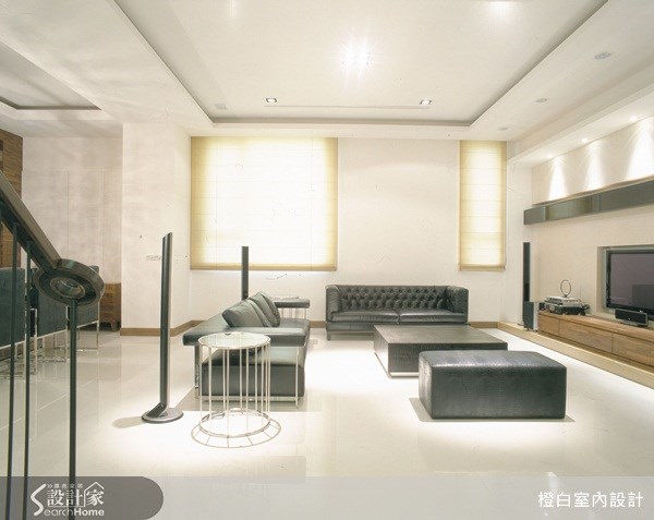 160坪預售屋＿混搭風客廳案例圖片＿橙白室內裝修設計工程有限公司＿橙白_02之2